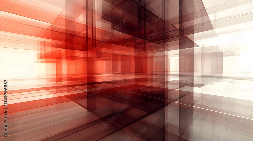 Poster dynamic abstract shapes digital space motion graphics modern design aerial view creative visual conc