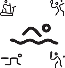 fitness positions,Physical,Gym,Yoga,Training vector design icon symbol set