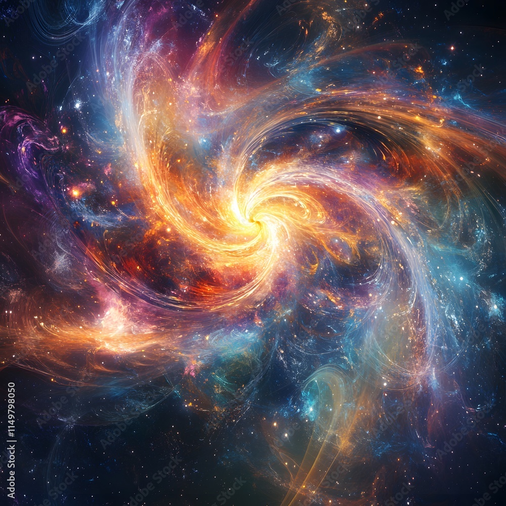 Aufkleber cosmic swirl of colors outer space abstract art celestial environment galactic viewpoint universal c