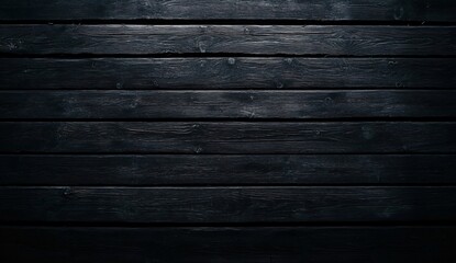 Obraz premium Dark Black Wooden Planks Background Texture