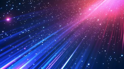 Fototapeta premium Cosmic light show night sky digital art abstract vibrant colors starry background celestial phenomenon