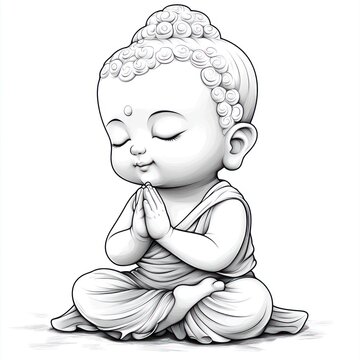 Serene Baby Buddha Meditating in Peaceful Posture