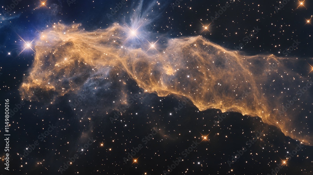 Aufkleber exploring cosmic nebulae outer space astrophotography galactic environment wide-angle view astronomi