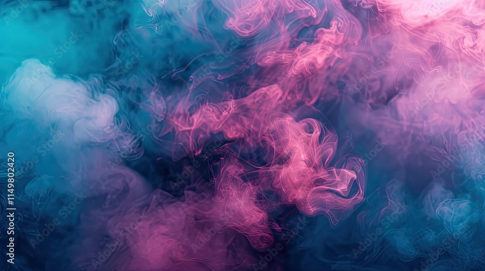 Aufkleber abstract swirling smoke in vibrant colors creating a dynamic visual effect.