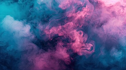 Abstract swirling smoke in vibrant colors creating a dynamic visual effect.