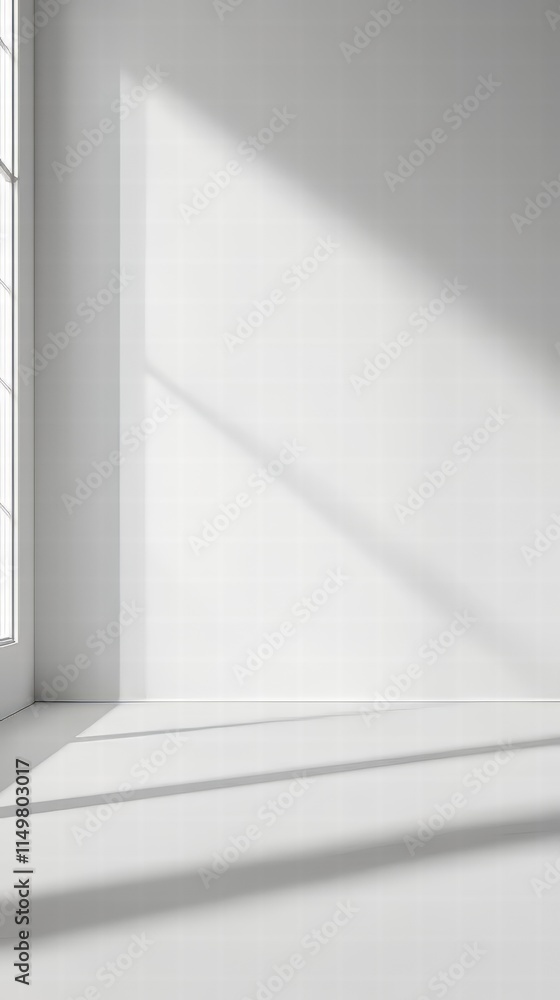 Poster blank white gradient background with product display. white backdrop or empty studio with room floor