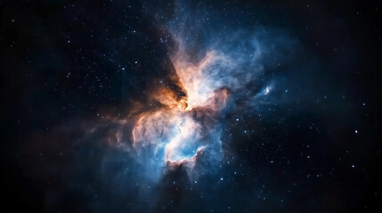 Obraz premium Stunning journey through deep space and vibrant nebula