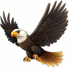 Majestic Eagle Soaring in Isolation