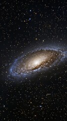 Naklejka premium Deep space shining stars in night sky, constellation star field, galaxy. space background. Ultra realistic. Photorealistic