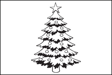 Enchanted Christmas Tree Silhouette

