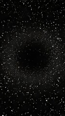 Field of stars in the space night. surrounded by the empty dark center. background of universe, the sky is cloudless at black backdrop. space background. Ultra realistic. Photorealistic