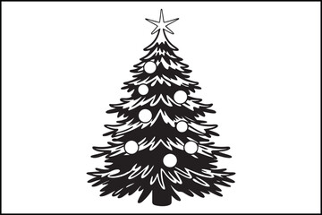 Enchanted Christmas Tree Silhouette

