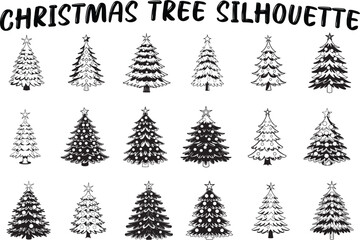 Enchanted Christmas Tree Silhouette

