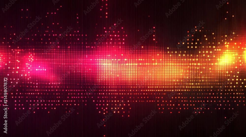 Poster dynamic light patterns digital space abstract visuals dark background digital art visual concept