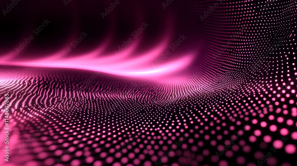 Poster dynamic digital waves abstract background graphic art vibrant colors close-up view visual concept fo