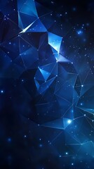 Polygonal space background. space background. Ultra realistic. Photorealistic