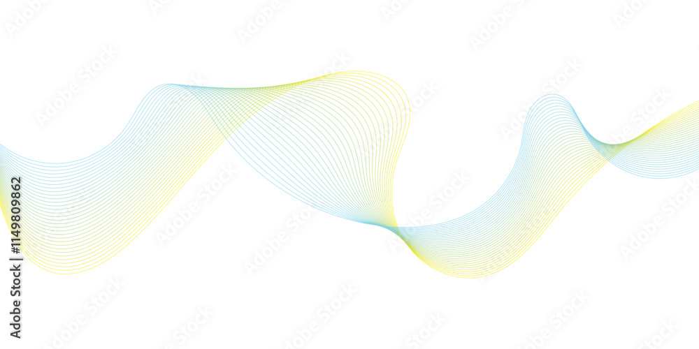 Poster wave flowing liquid line abstract background. black and white vector design 3d lines in perspective,