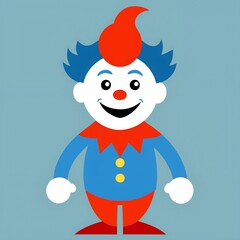 Simple Clown Cartoon Character
