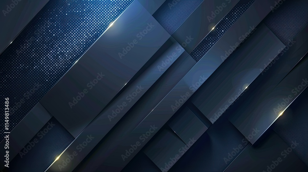 Poster abstract geometric design with dark tones and subtle lighting effects.