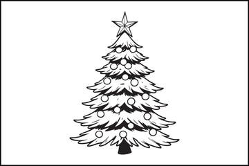 Christmas Tree Vector Illustration