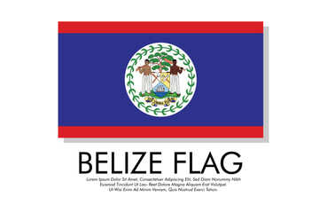 Vector Belize flag banner Belize flag with white background Vector illustration design Belize independence day banner design