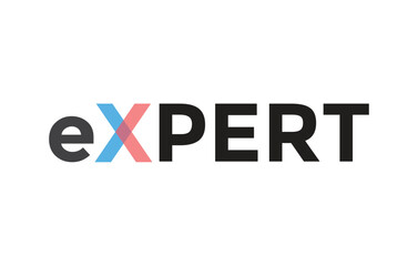 expert text logo vector template, expert logo design, expert typography letter logo