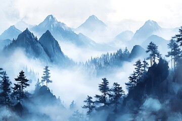 Beautiful hills at sunrise in the Carpathian mountains.