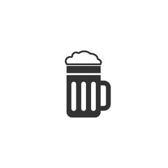 Glass of beer icon isolated on transparent background