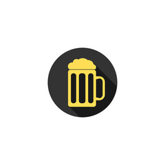 Glass of beer icon isolated on transparent background