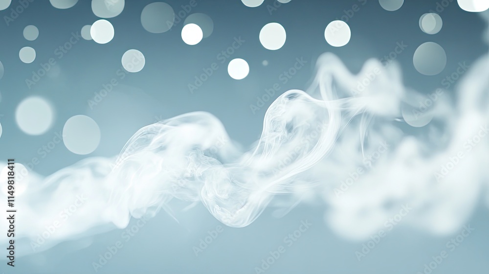 Aufkleber ethereal steam and mist swirl delicately through a mystical atmosphere filled with glimmering lights