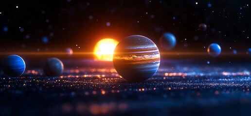 Planets in Space.