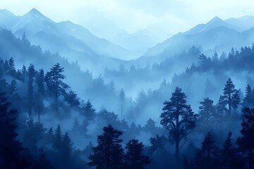 Fototapeta premium Beautiful hills at sunrise in the Carpathian mountains.