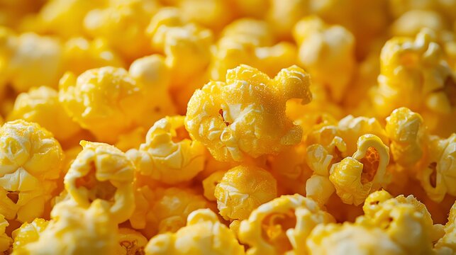 A close up of a bowl of buttery popcorn. - Powered by Adobe