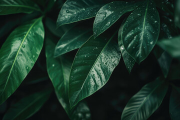 Green leaf on background