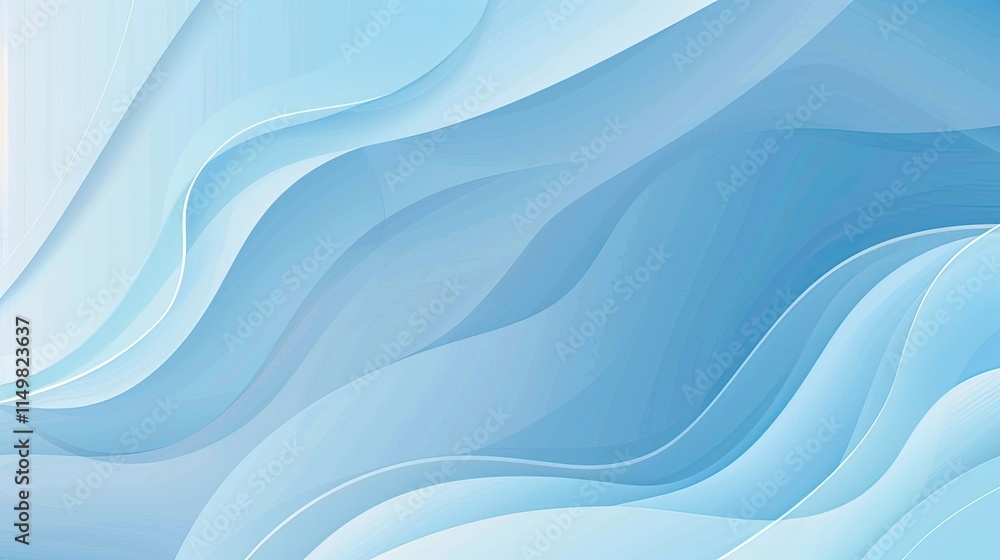 Aufkleber abstract blue waves create a soothing, modern background for various design applications.
