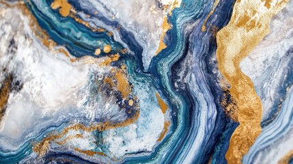 Naklejka premium Abstract Swirls of Blue and Gold