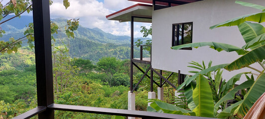 panoramic view of the costa rica jungle from the nature edge boutique hotel