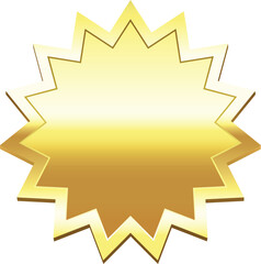 Golden starburst shining with vibrant golden light, creating a luxurious and festive atmosphere, perfect for highlighting special offers, awards, or celebrations