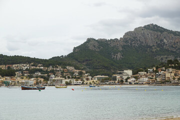Fototapeta premium Marina in Port Soller, Mallorca, Spain 