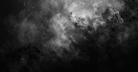 Abstract smoky texture in shades of black and gray, evoking a sense of mystery.