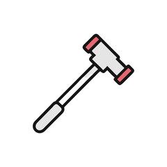  Dead Blow Hammer Flat Icon Design