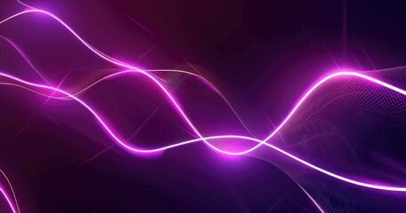 Abstract digital waves in vibrant purple hues, suggesting movement and energy.