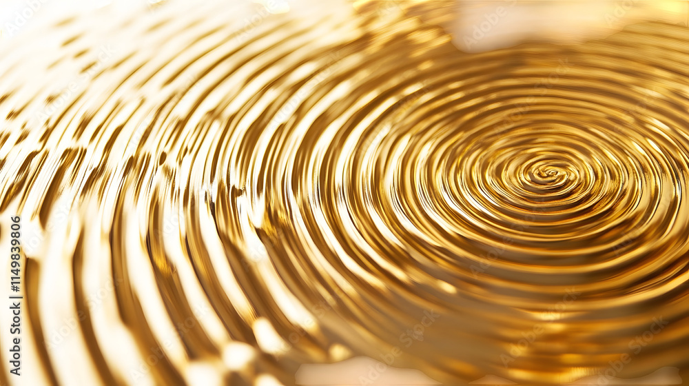Poster abstract golden concentric patterns with intricate textures, creating a luxurious and artistic visua