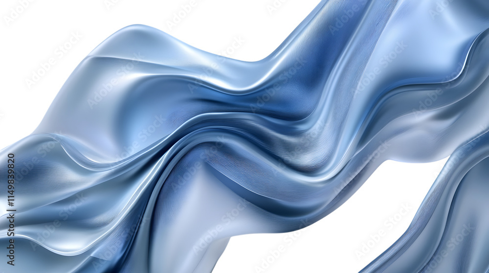 Aufkleber abstract metallic blue and gray gradient background with smooth textures and flowing patterns, ideal