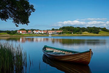Obraz premium A boat on the river