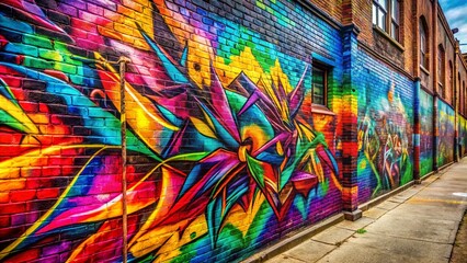 Fototapeta premium Urban Graffiti Art Wall Mural Street Art Photography Background Texture