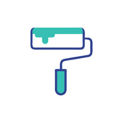  Modern Paint Roller Tool Icon