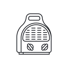 Space space heater vector icon isolated on a white background.