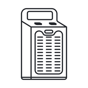 recommend clip art: Electric space heater vector icon isolated on a white background.