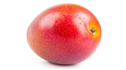 Ripe Mango: A vibrant red mango with a glistening surface, showcasing the fruit's juicy, sweet, and tropical nature.  